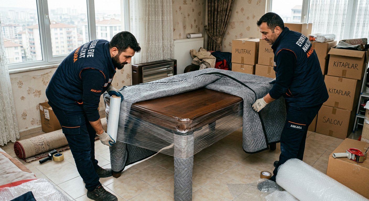 Agir mobilyayi kaydirma aparatiyla yerinden alma - asansörlü nakliyat