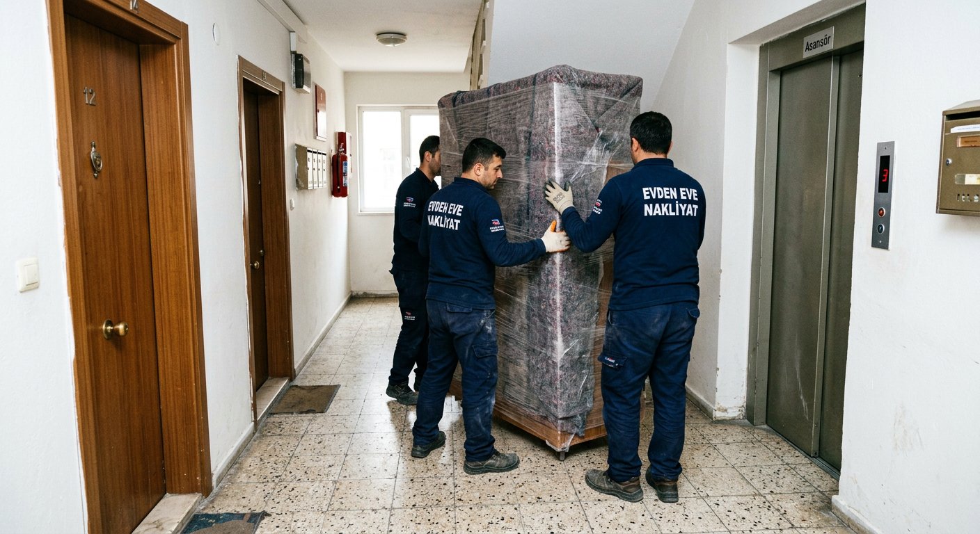 Buyuk beyaz esyayi koridorda tasima - Hassas Eşya Taşıma