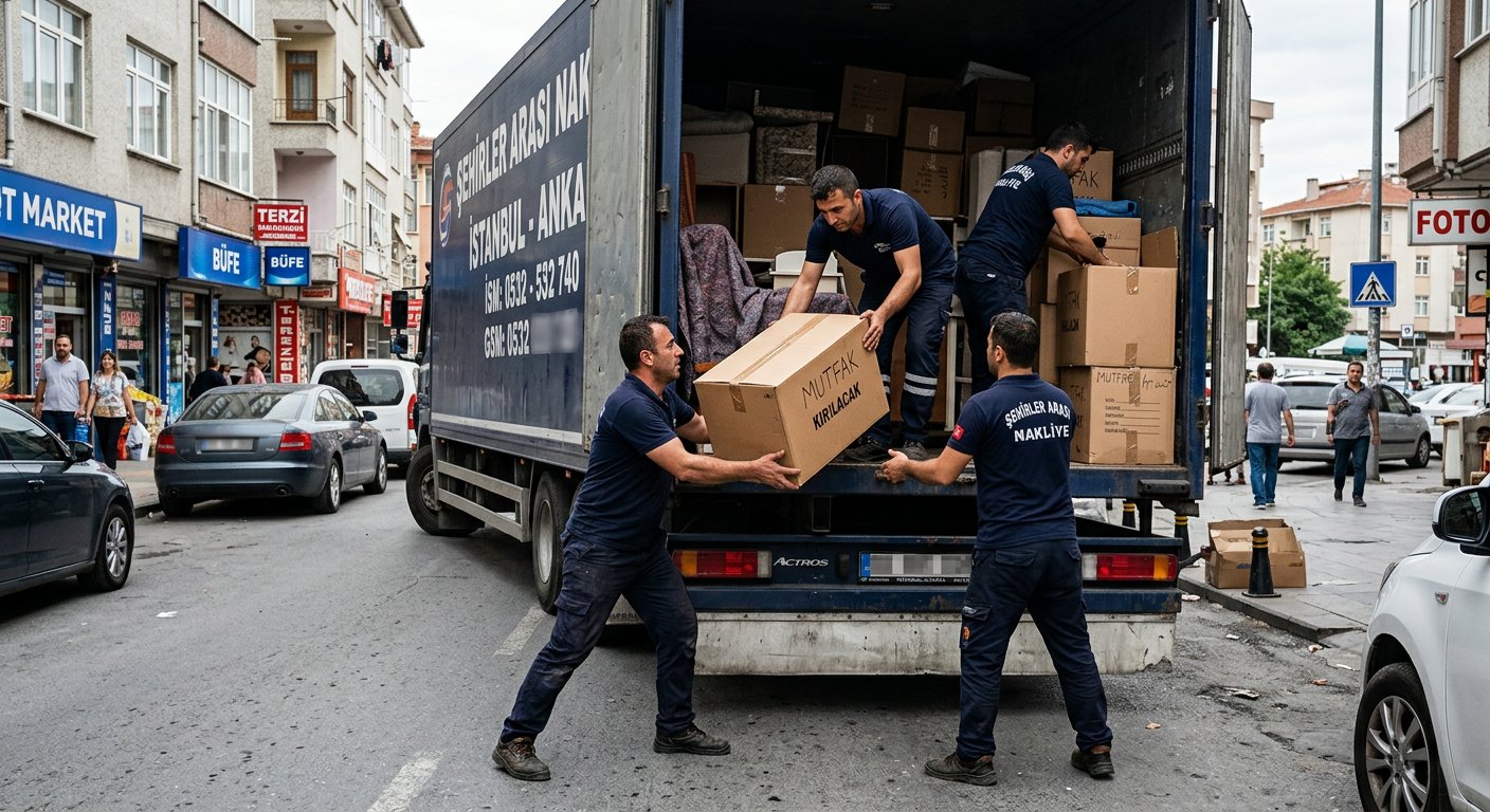 Hidrolik platformda koli yukleme - asansörlü nakliyat