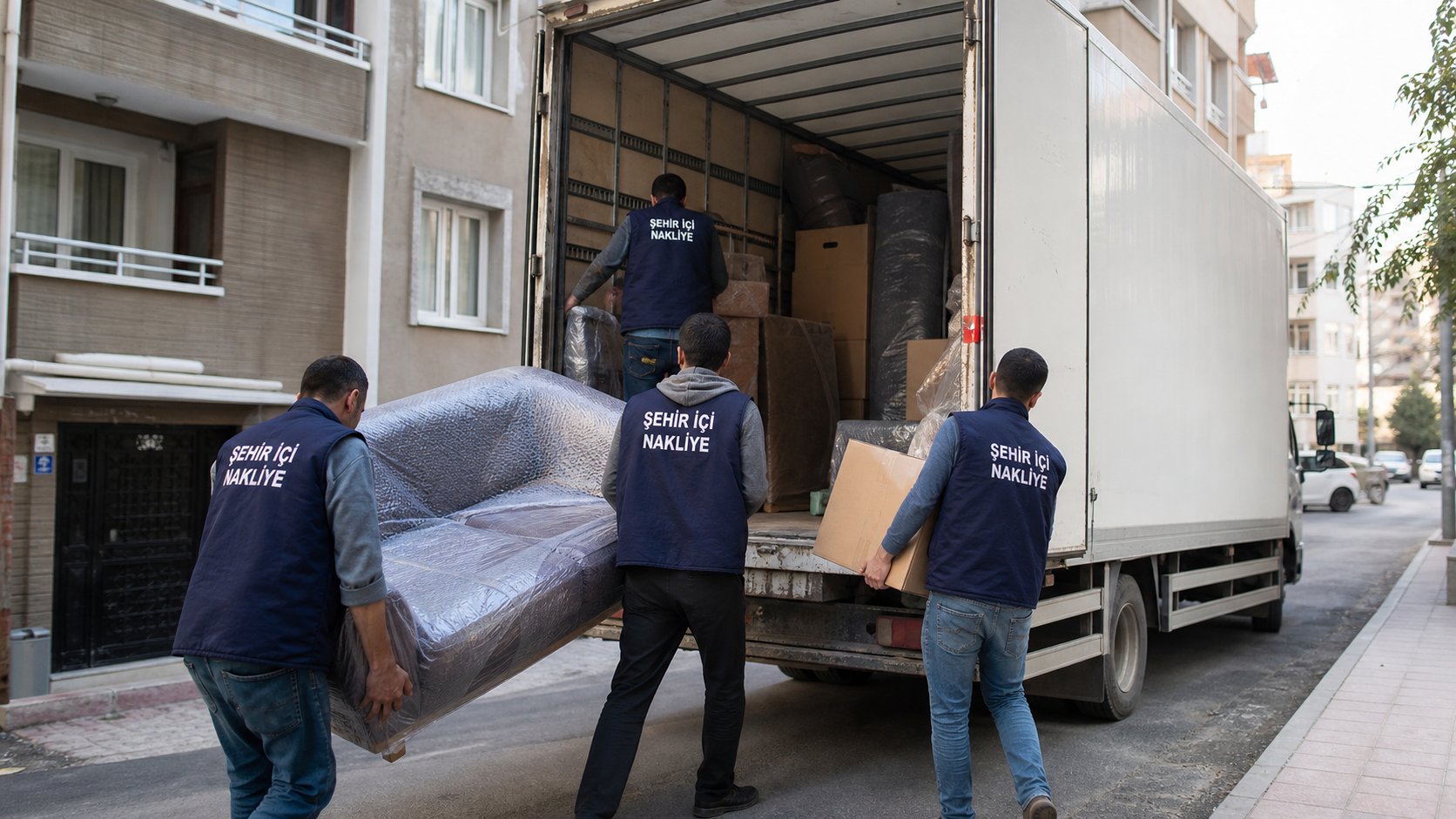 Koruma kilifli koltugu kamyona goturme - asansörlü nakliyat