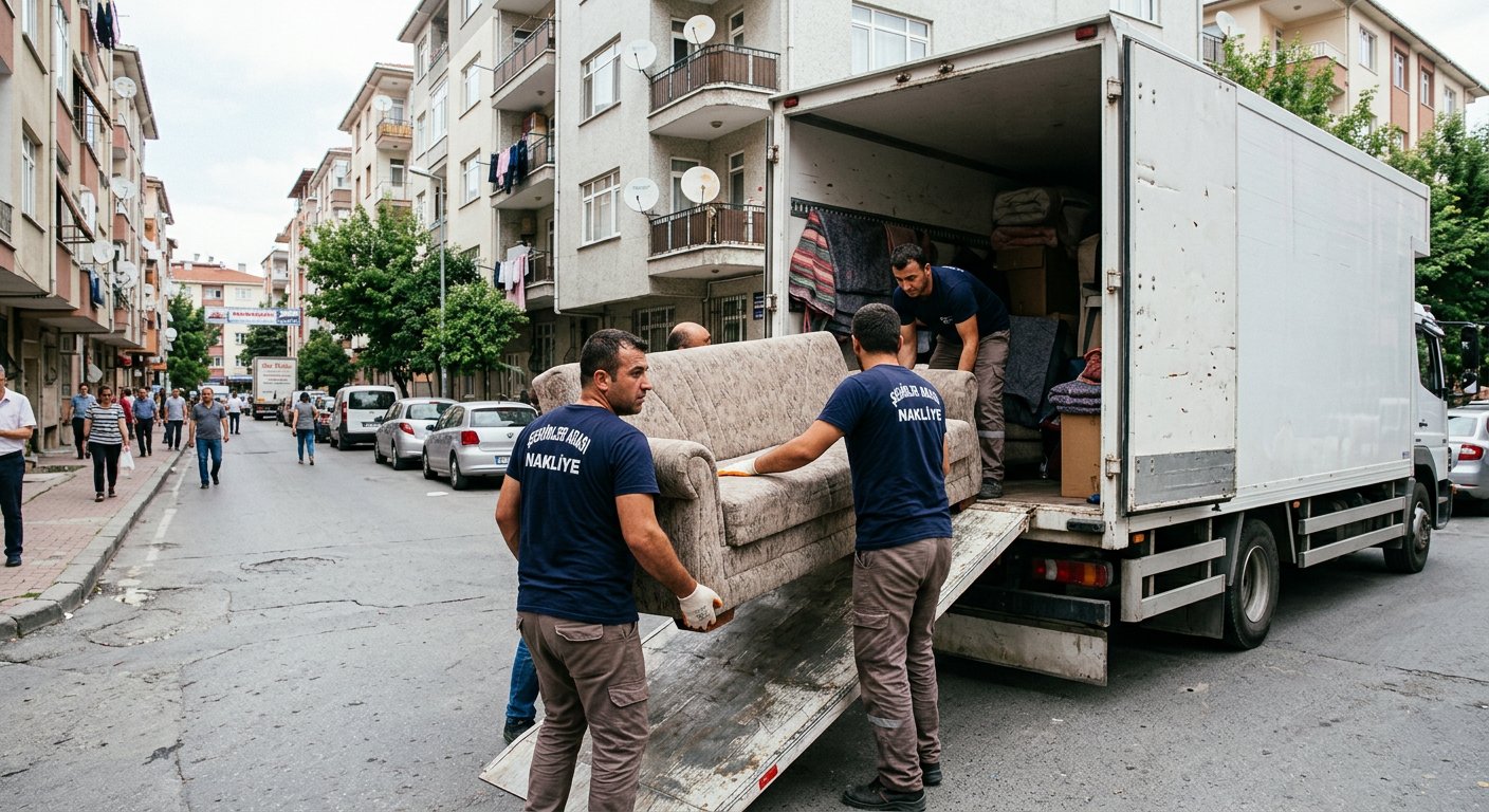 Sarilmis mobilyanin rampadan tasinmasi - asansörlü nakliyat