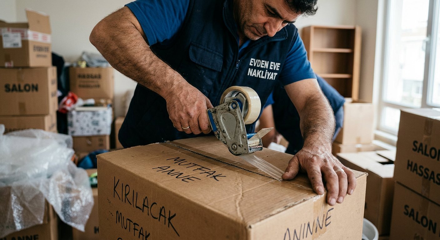 Tasima kolilerini saglam bantlama - Yükleme ve Boşaltma