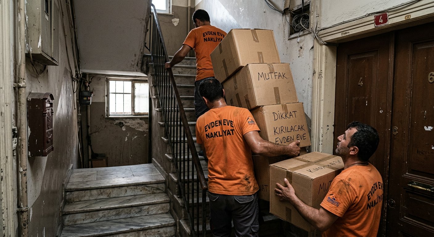 Tekli koltugu koridordan tasima - Asansörlü Evden Eve Nakliyat