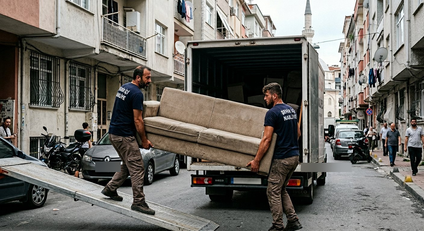 Uzun kanepeyi iki kisi yukleme - Evden Eve Nakliyat