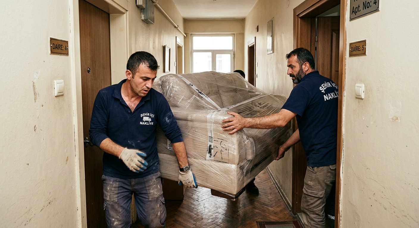 Yemek masasinin ev icinde yer degisimi - asansörlü nakliyat